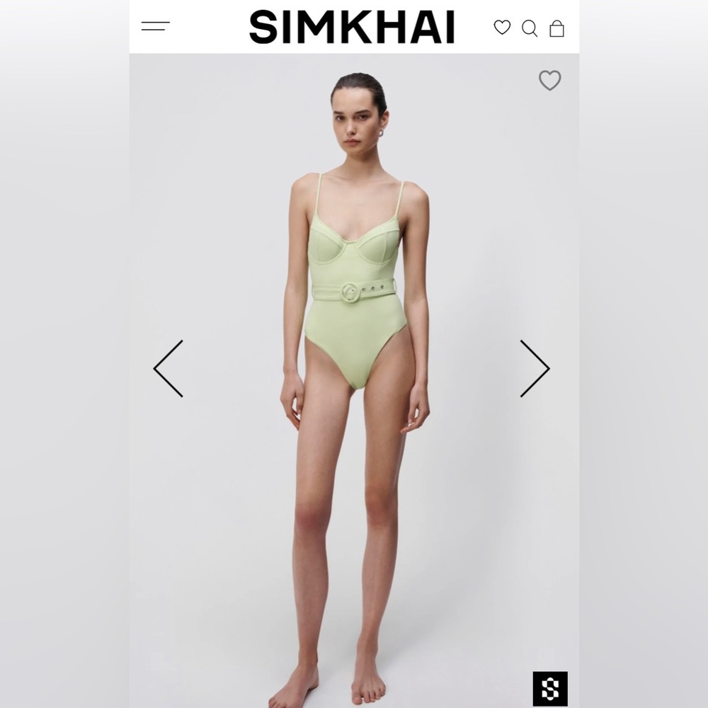 Jonathan Simkhai Noa Solid Belted Bustier One Pie… - image 3